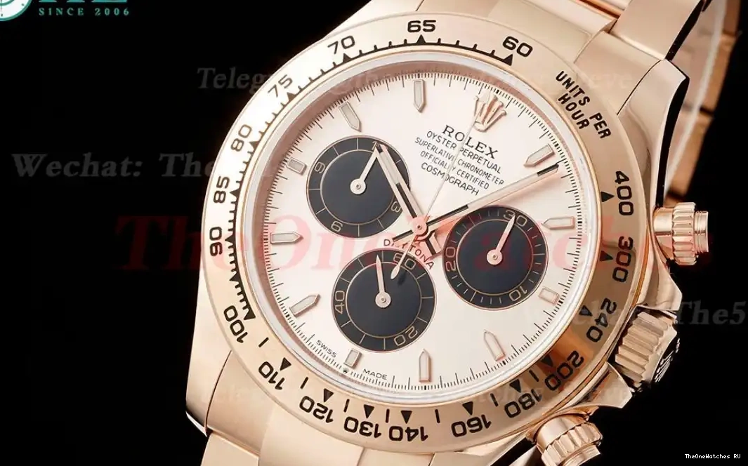 Stk 40mm SH4131 QF RG Daytona Super 126505 Clone RG Gold 0331